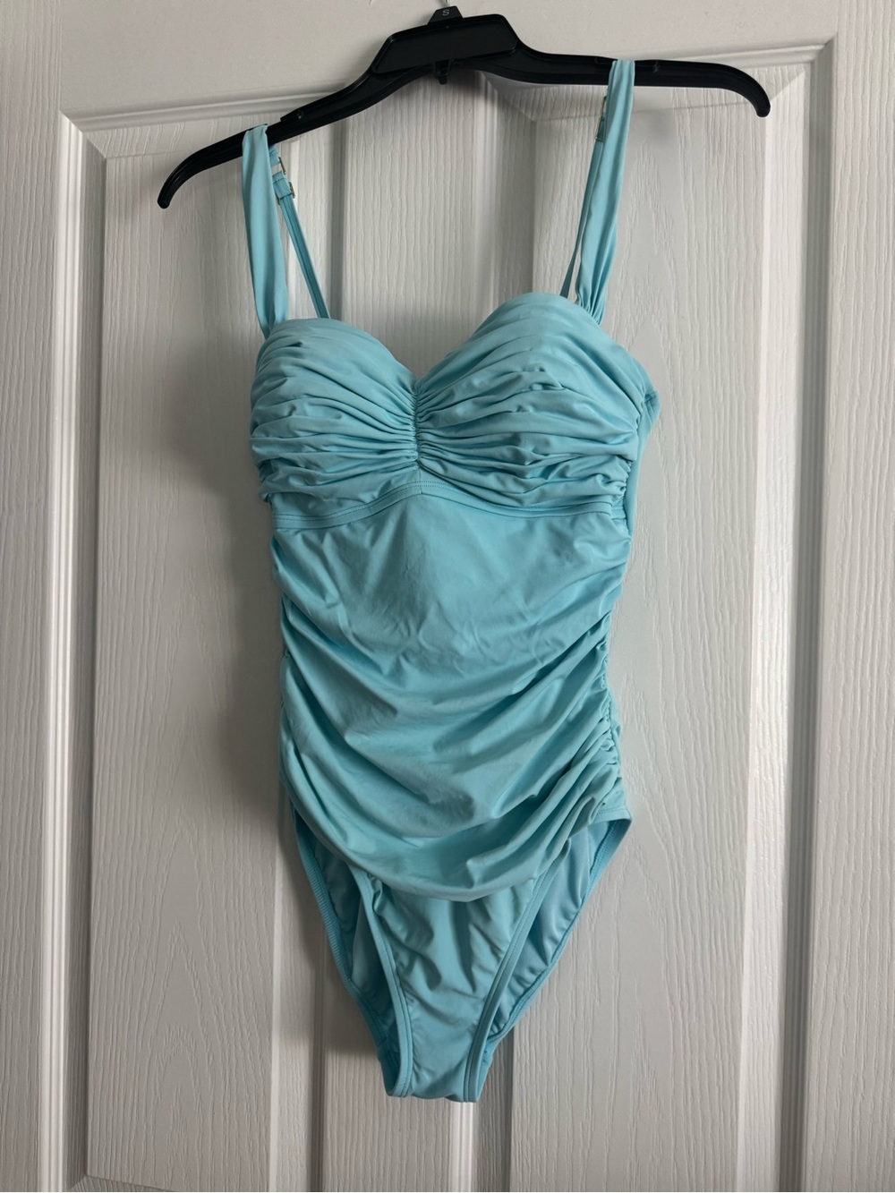 Lilly Pulitzer Light Blue Ruched One-Piece Swimsuit